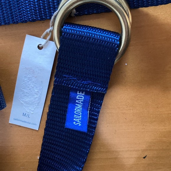 NWT Sailormade USA Nautical Webbing Belt Navy - Picture 3 of 3